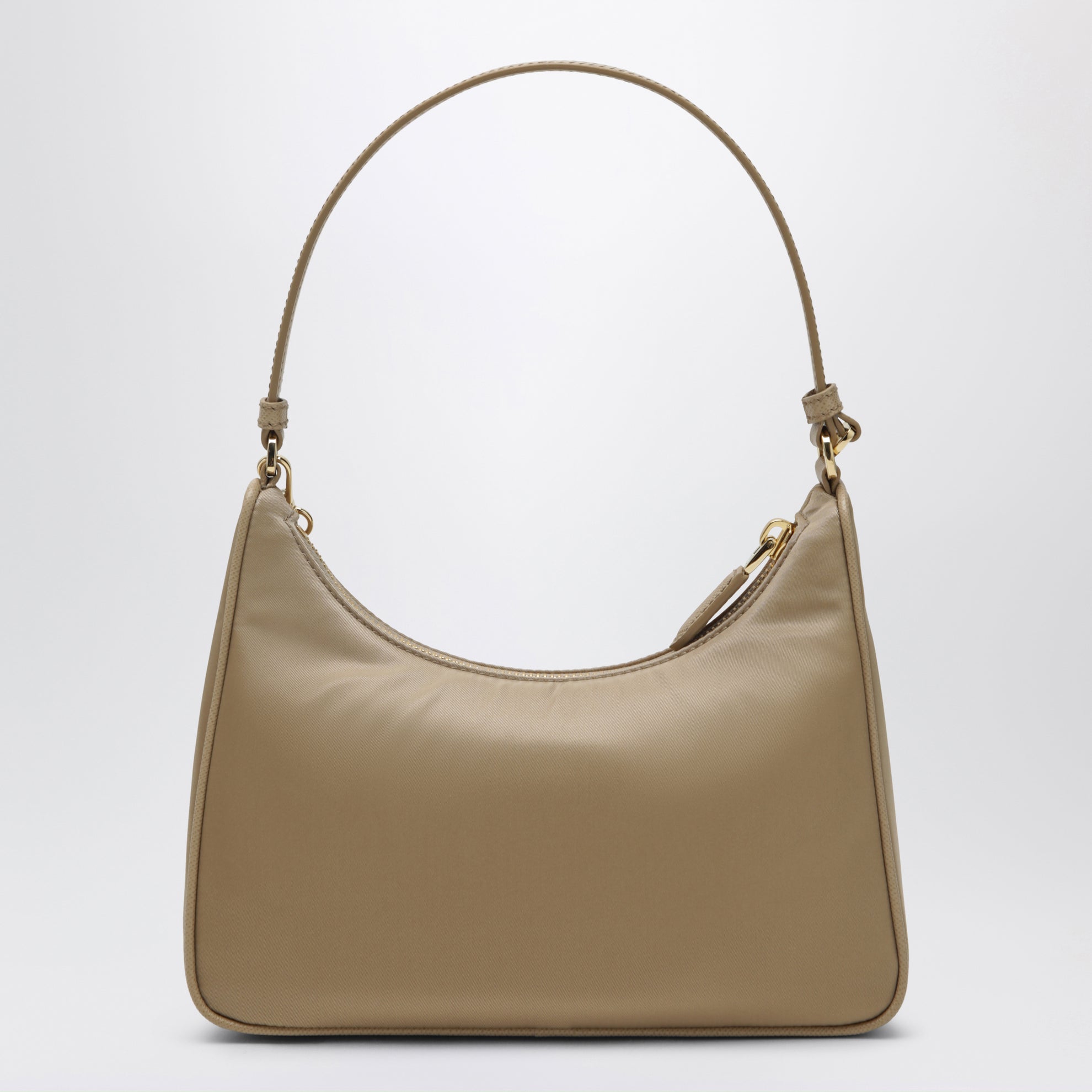 Camel Prada Re-Edition 2005 bag in Re-Nylon and Saffiano leather