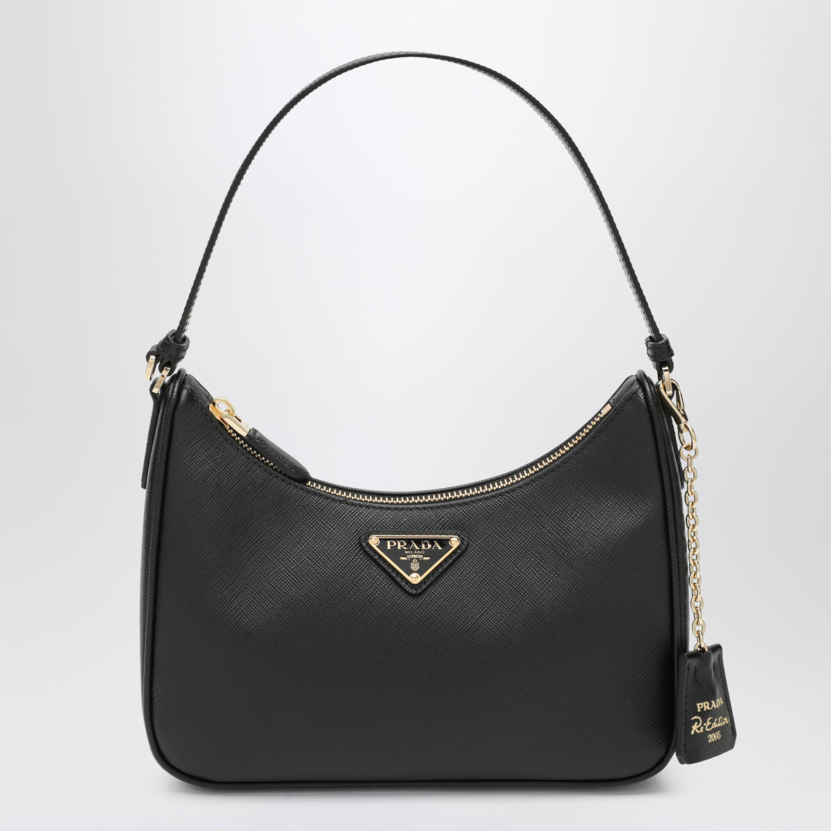 Re-Edition 2005 Mini Bag in Black Saffiano Leather