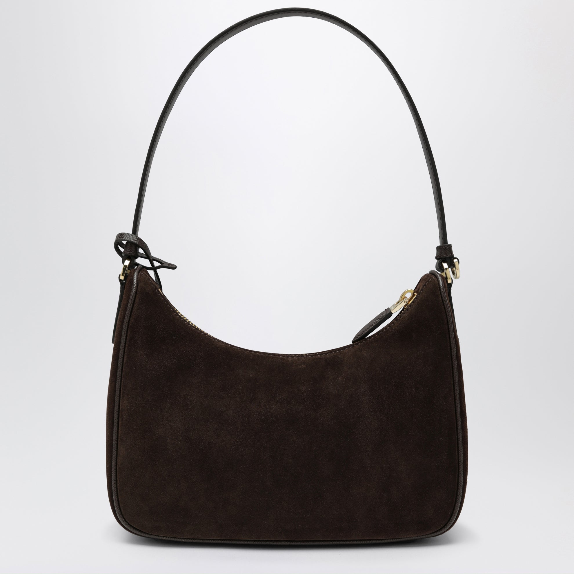 Prada Re-Edition 2005 mini bag in Moro suede leather