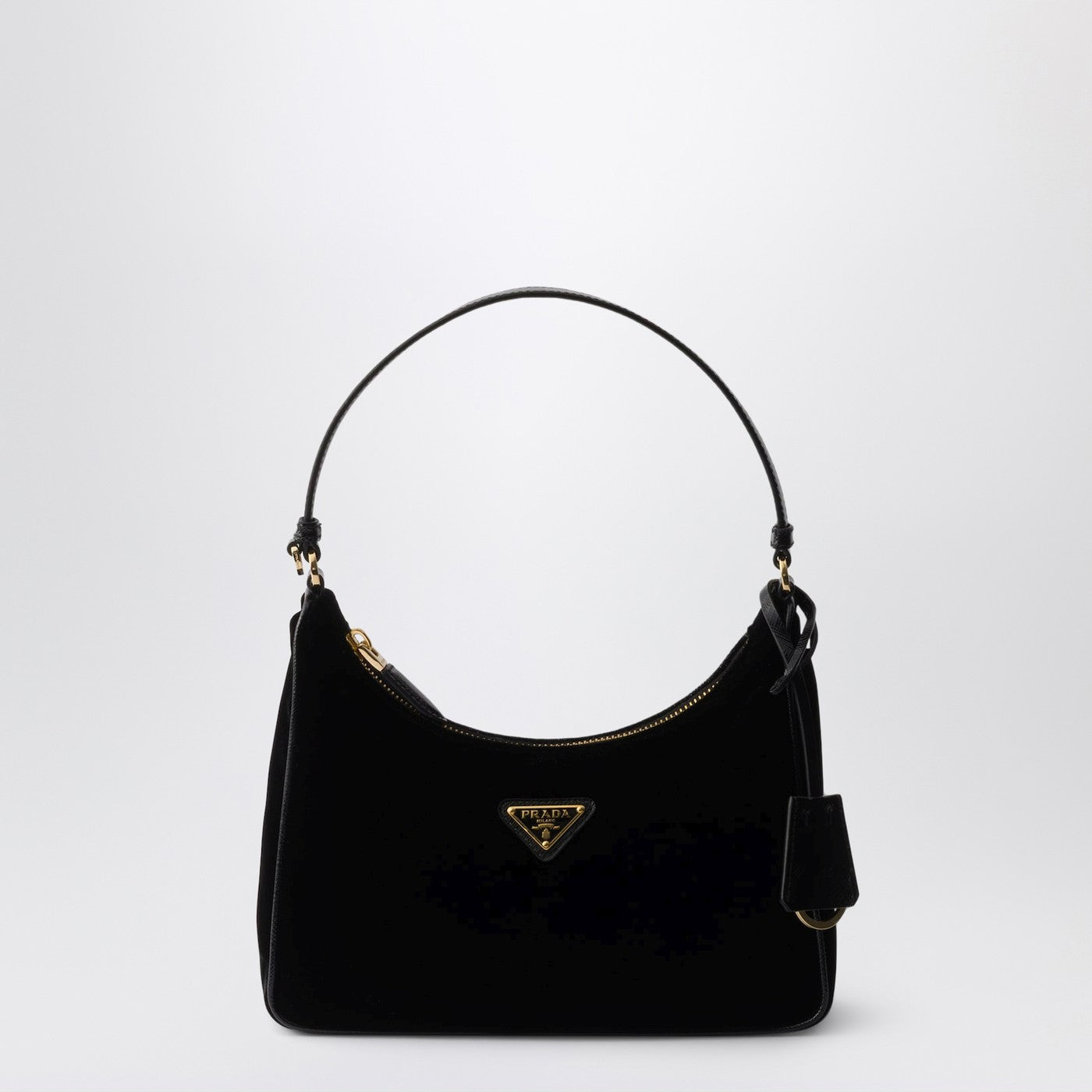 Prada Re-Edition 2005 mini bag in black velvet and Saffiano