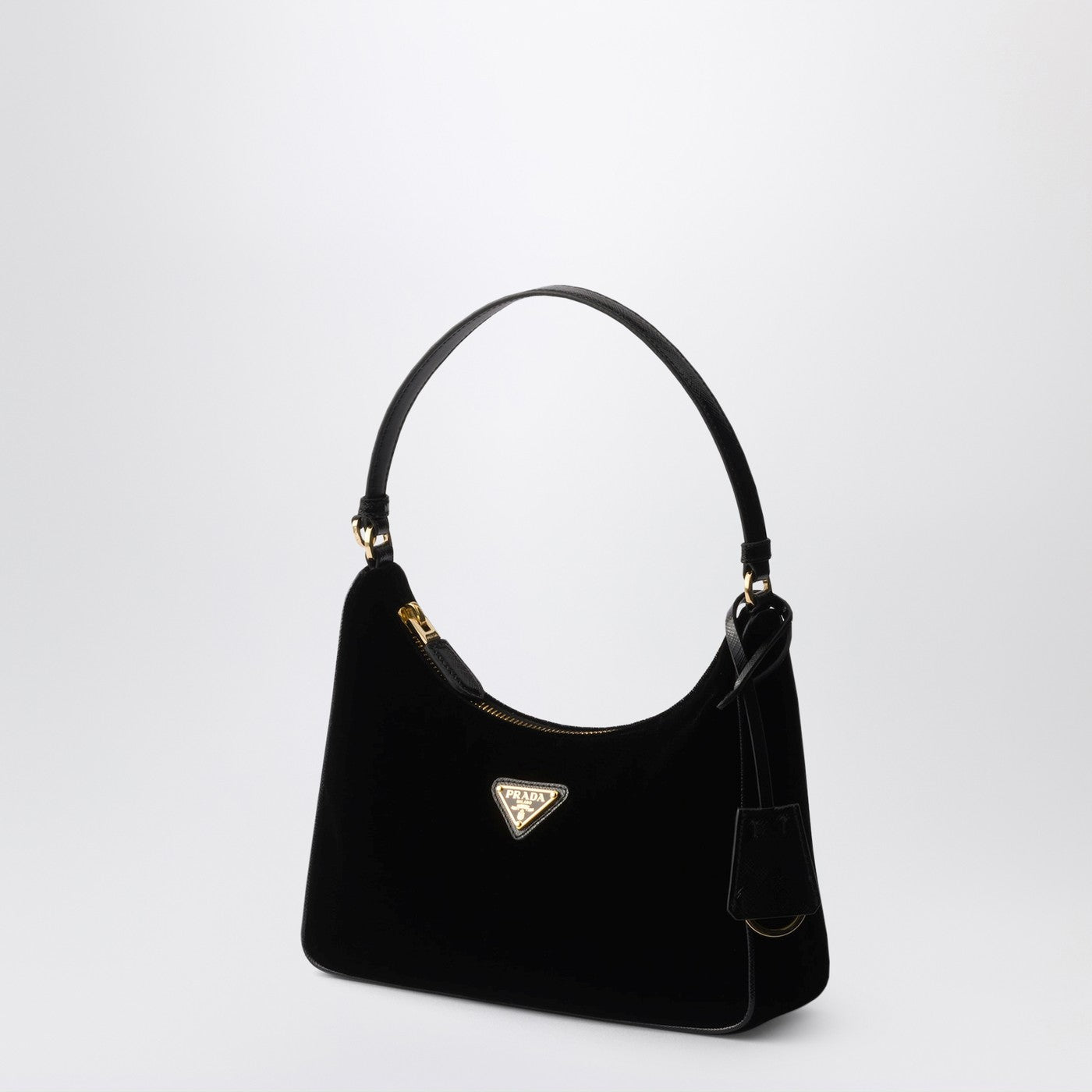 Prada Re-Edition 2005 mini bag in black velvet and Saffiano