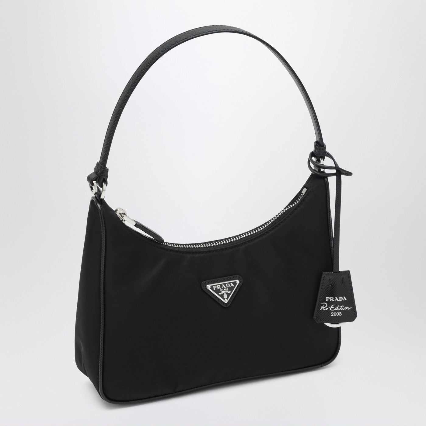 Mini borsa Re-Edition 2005 in Re-Nylon e Saffiano nera