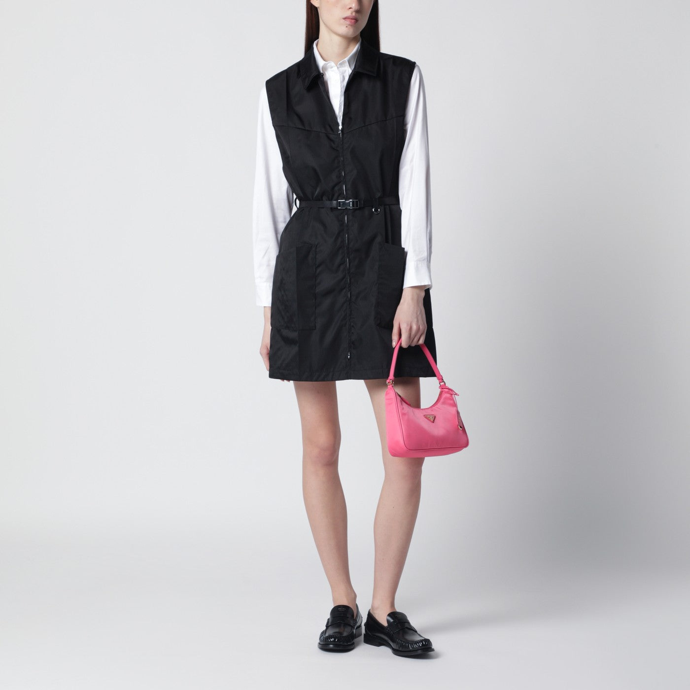 Prada Prada Re-Edition 2005 mini bag in pink Re-Nylon and Saffiano