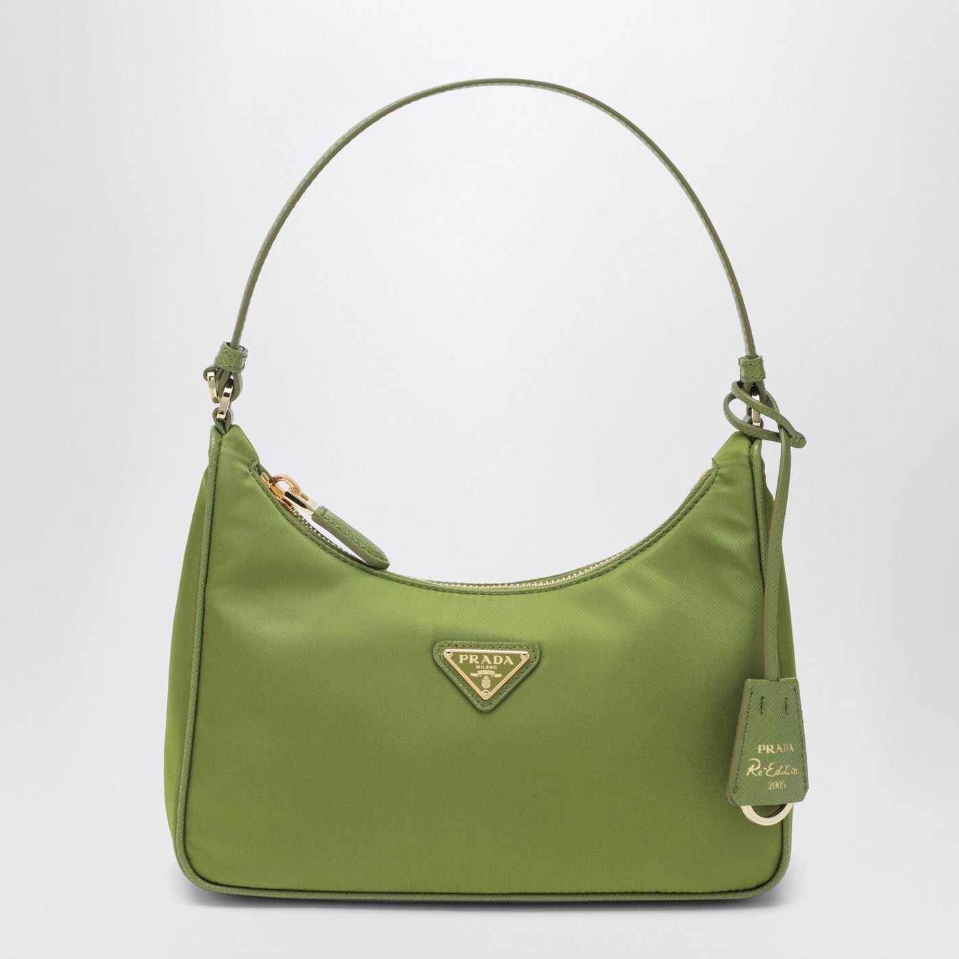 Mini sac Re-Edition 2005 en Re-Nylon et Saffiano lierre