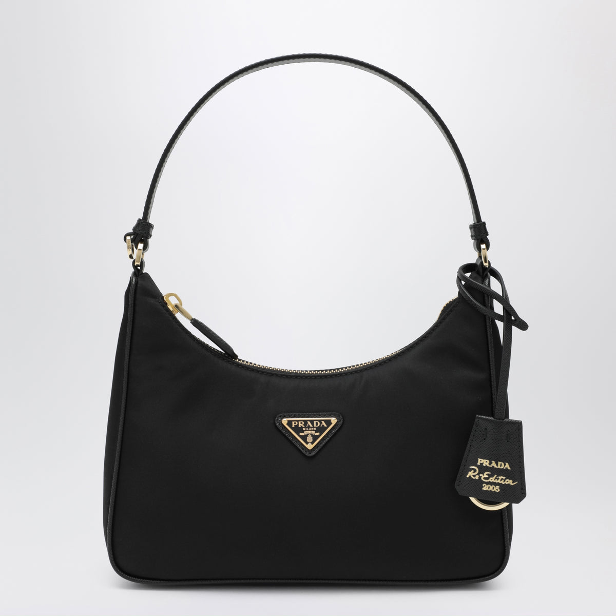 Mini borsa Re-Edition 2005 in Re-Nylon e Saffiano nera