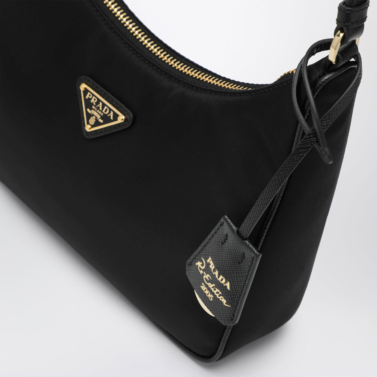 Mini borsa Re-Edition 2005 in Re-Nylon e Saffiano nera