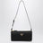 Pouch aus Re-Nylon mit Ledergriff in Schwarz