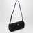 Pouch aus Re-Nylon mit Ledergriff in Schwarz