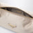 Cameo-colored satin pouch