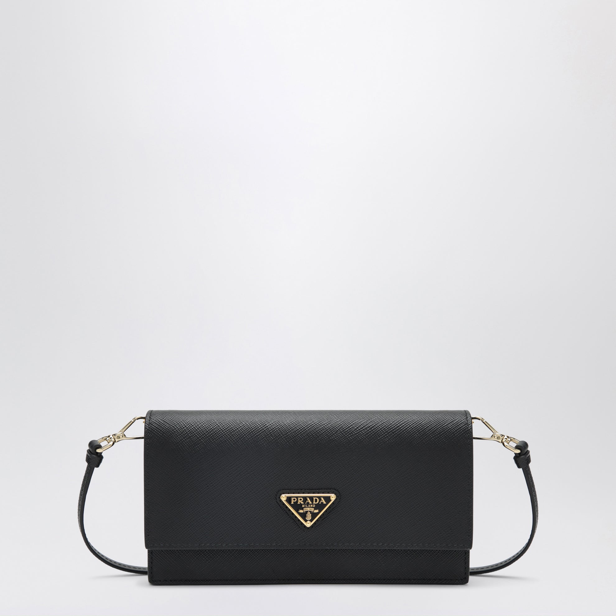 Mini sac en cuir Saffiano noir