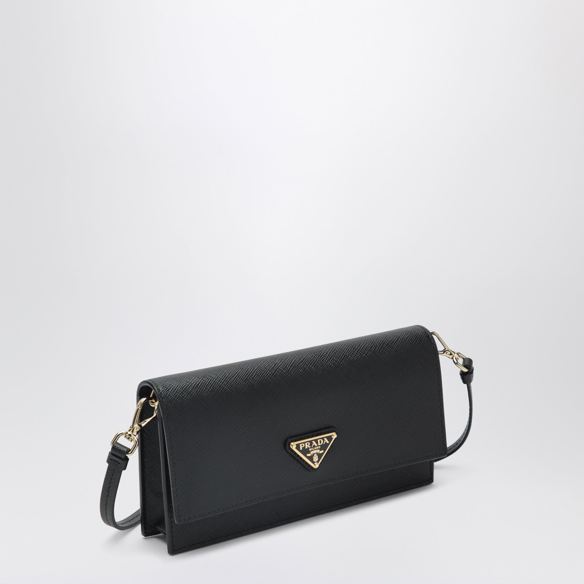 Mini sac en cuir Saffiano noir