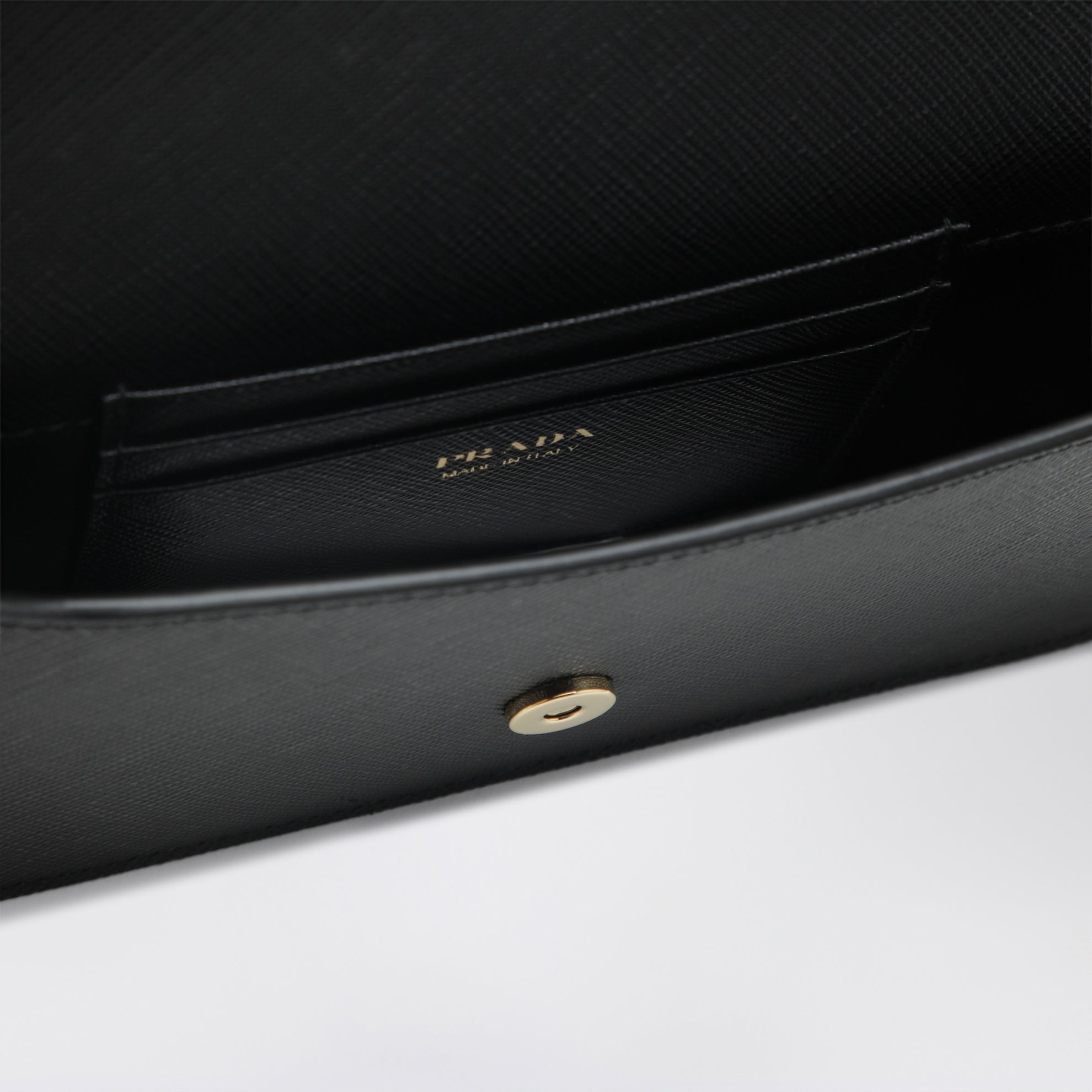 Mini sac en cuir Saffiano noir
