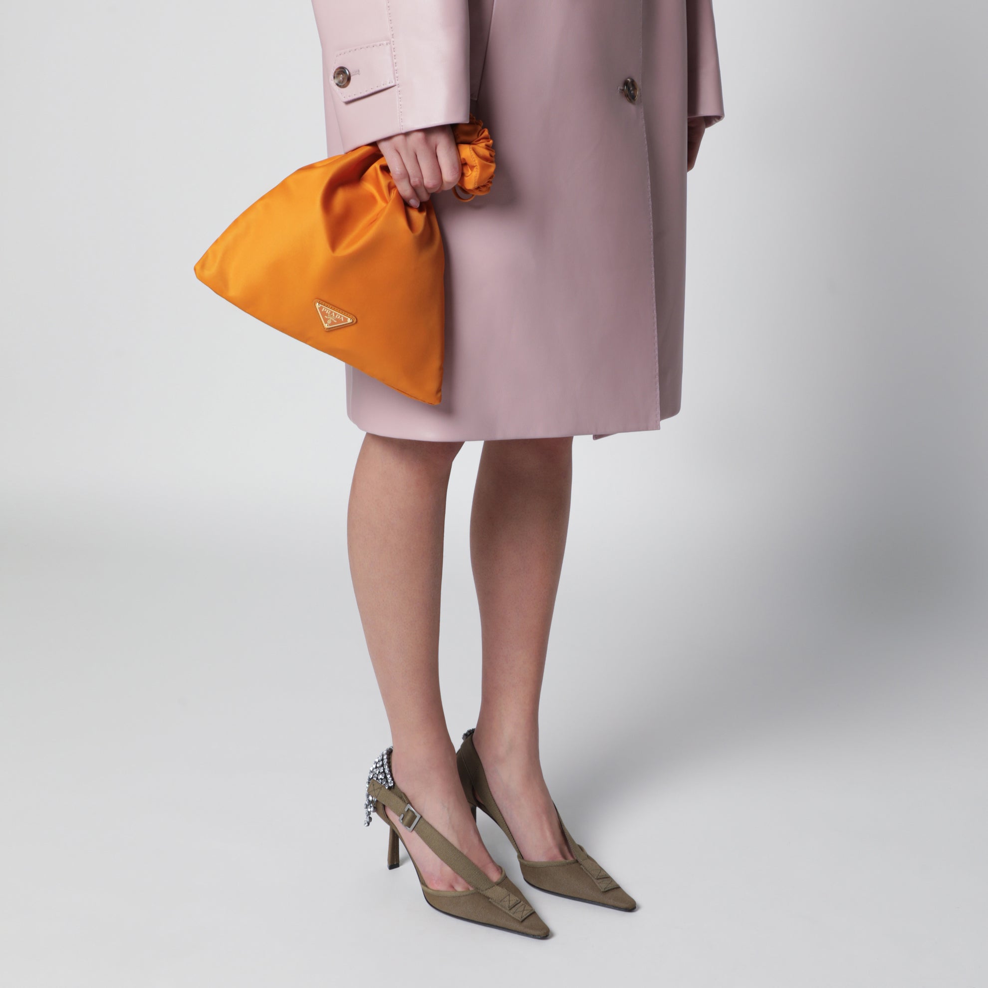 Prada Wish pouch in Amber Re-Nylon