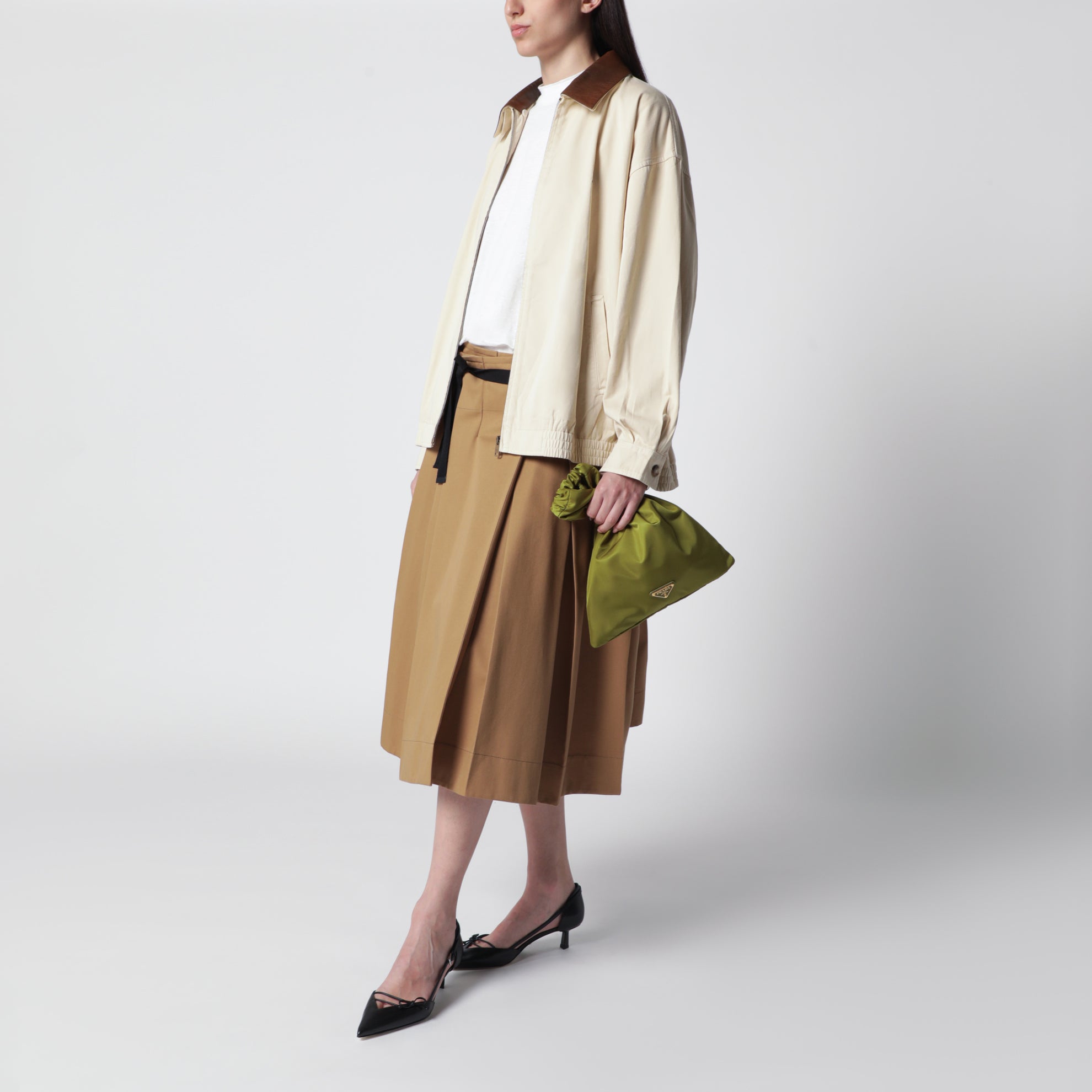 Prada Wish pouch in Ivy green Re-Nylon