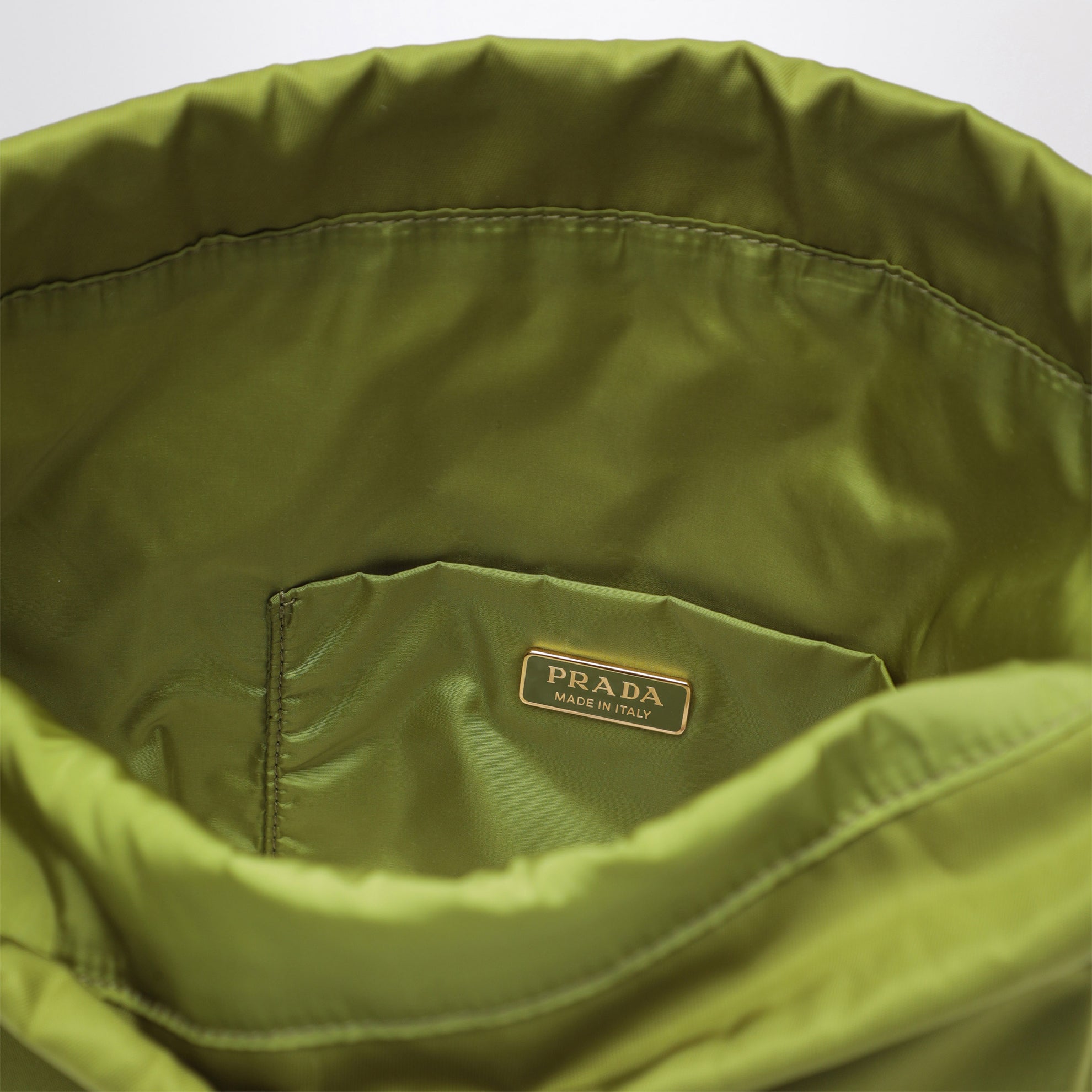Prada Wish pouch in Ivy green Re-Nylon