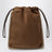 Prada Wish pouch in cacao suede leather