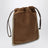 Prada Wish pouch in cacao suede leather