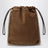 Prada Wish pouch in cacao suede leather