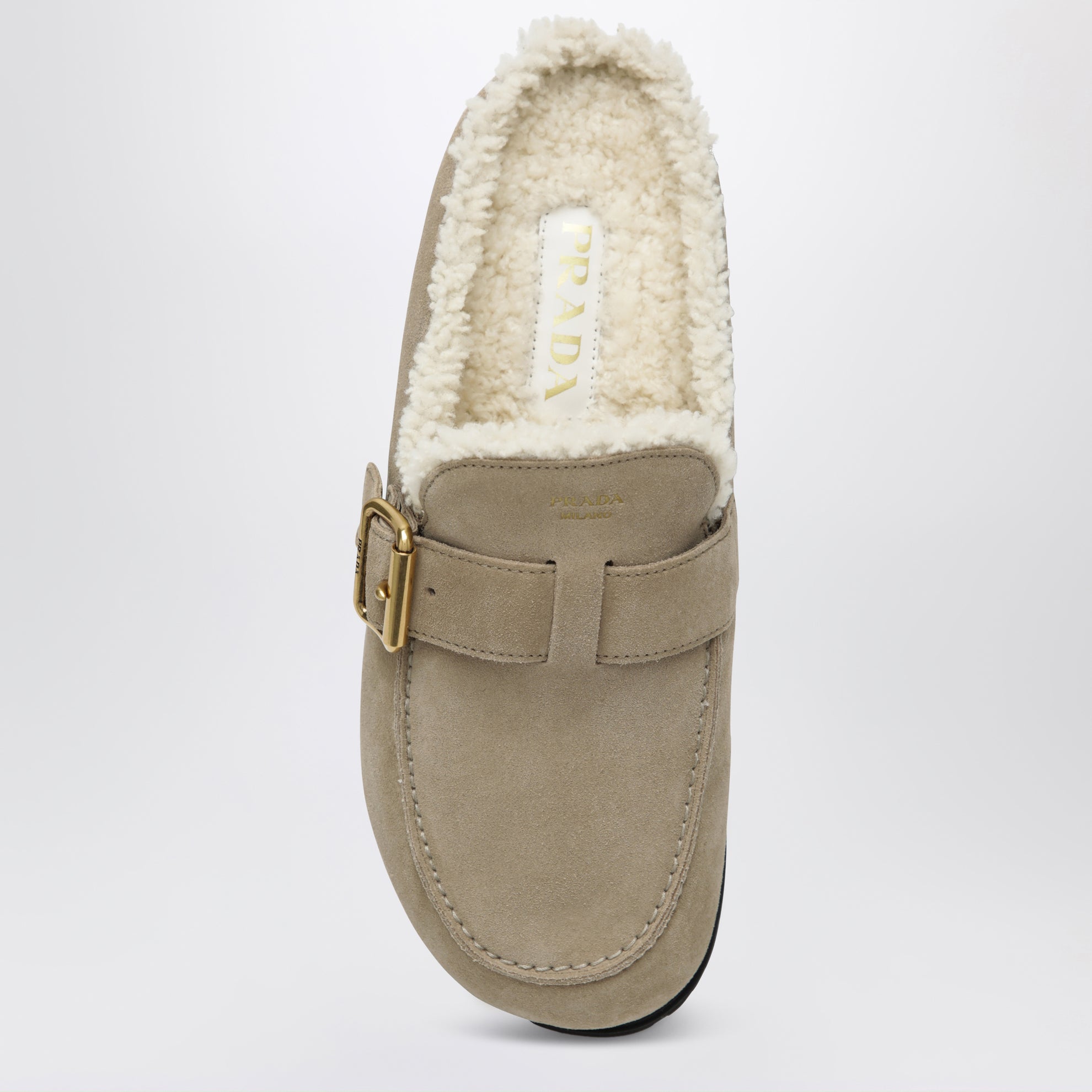 Desert Suede Clogs with Shearling Lining