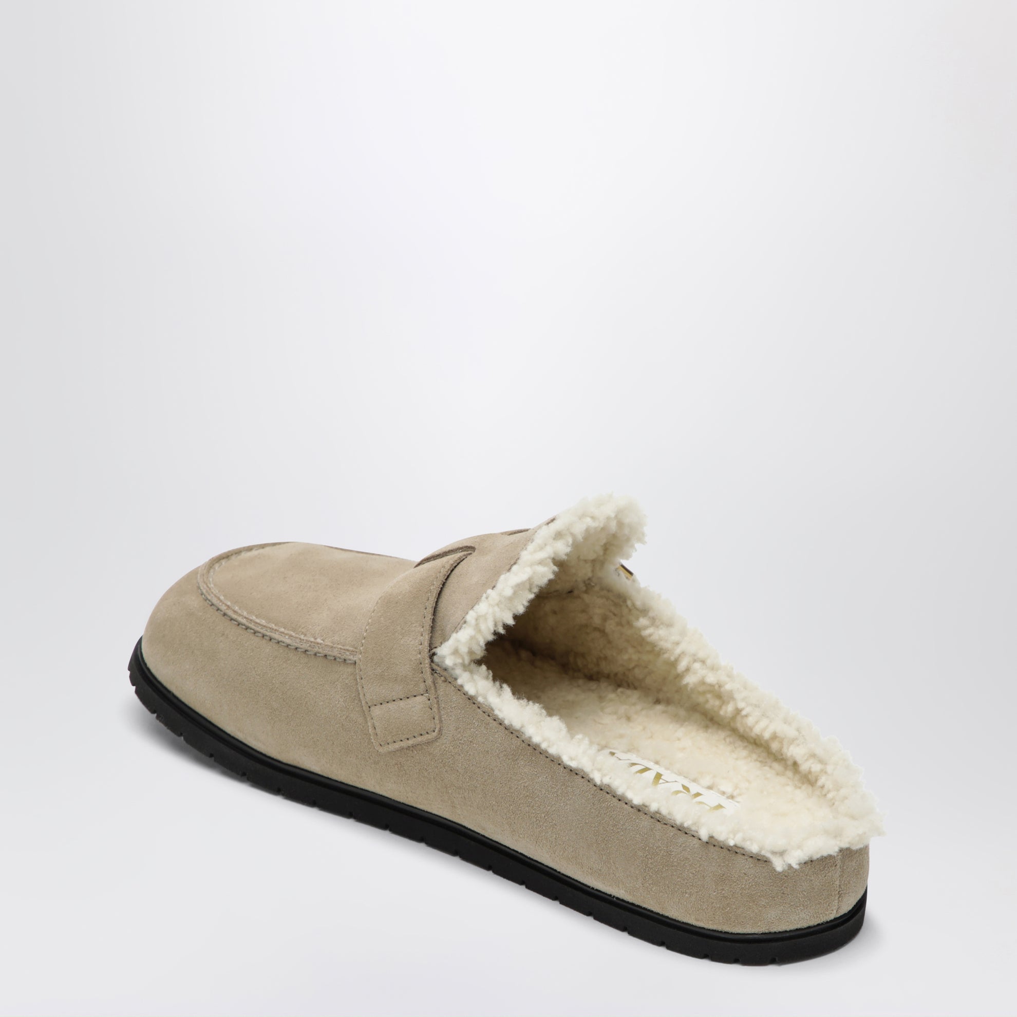 Desert Suede Clogs with Shearling Lining