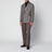 Grey double-breasted jacket in wool and cashmere