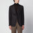 Brown single-breasted jacket with a micro check pattern