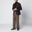 Brown single-breasted jacket with a micro check pattern