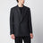 Anthracite grey double-breasted jacket in wool and cashmere
