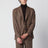 Brown single-breasted jacket with a Prince of Wales check pattern