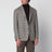 Single-breasted jacket with tobacco Vichy pattern