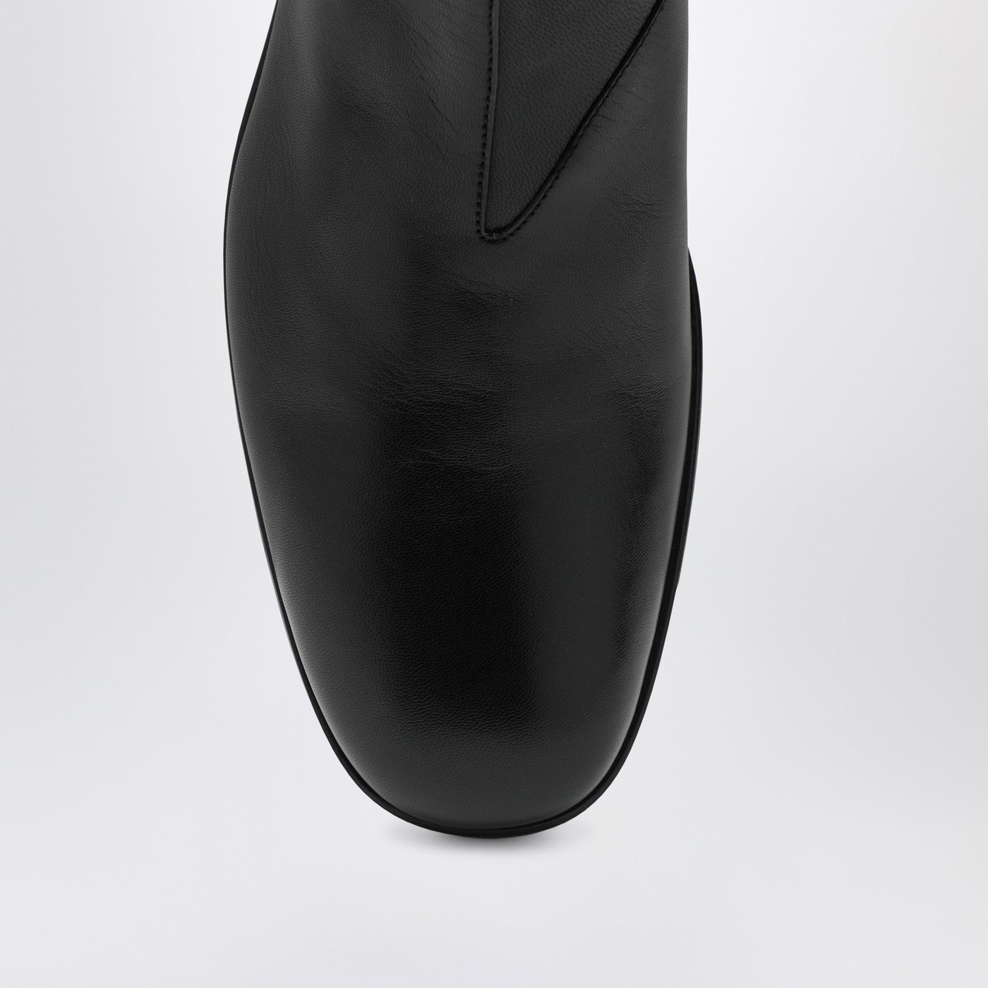 Black leather ankle boots