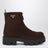 Tronchetti color moro in pelle scamosciata con zip