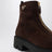 Tronchetti color moro in pelle scamosciata con zip