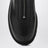 Black leather zip-up ankle boots