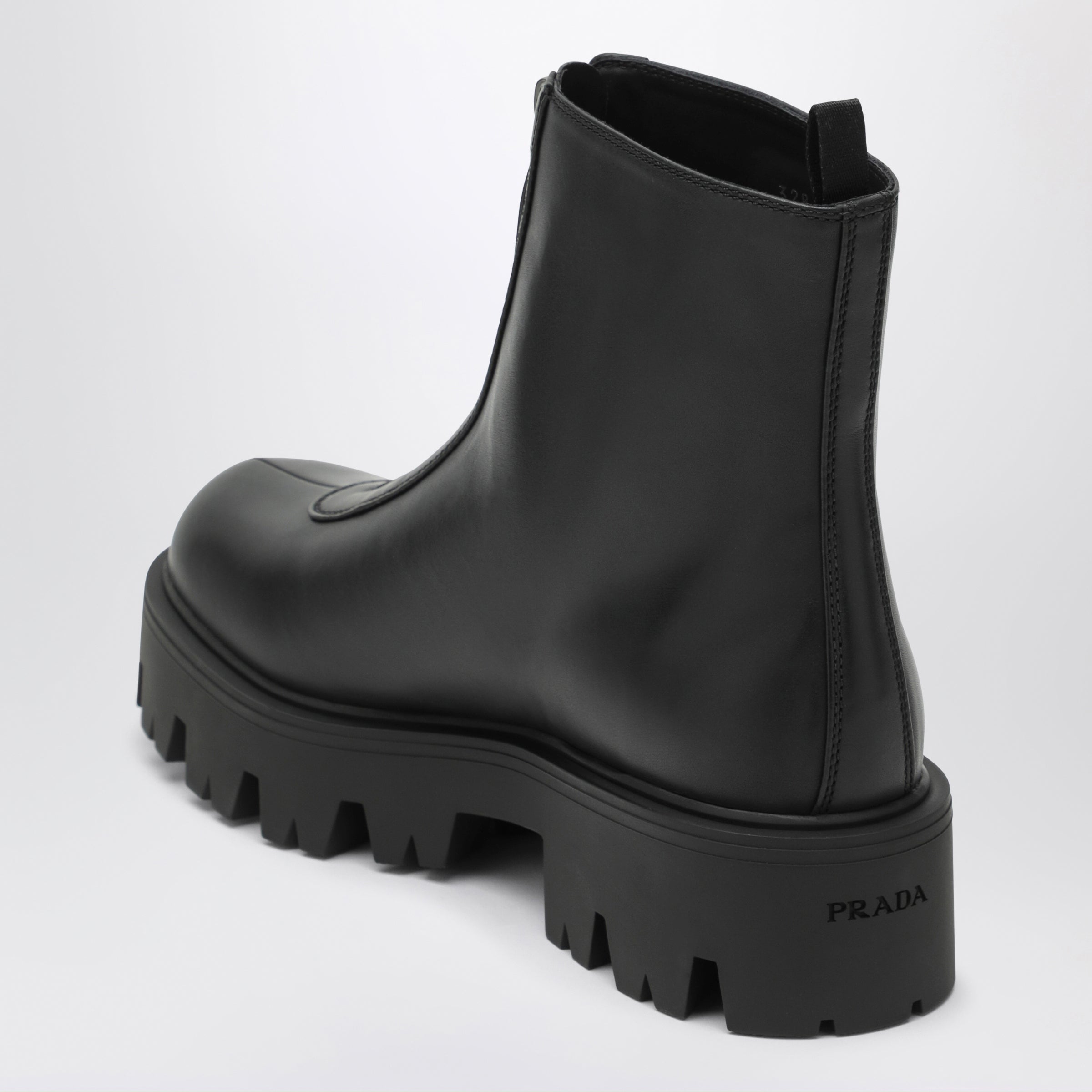 Prada Black leather zip-up ankle boots | TheDoubleF