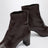 Dark brown calfskin ankle boots
