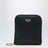 Saffiano leather charm with Re-Nylon tote bag in black
