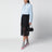 Mini-sac pliable noir en Re-Nylon et cuir