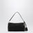 Mini-sac pliable noir en Re-Nylon et cuir