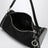 Mini-sac pliable noir en Re-Nylon et cuir