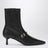 Bottines noires en cuir nappa stretch
