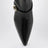 Bottines noires en cuir nappa stretch