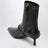 Bottines noires en cuir nappa stretch