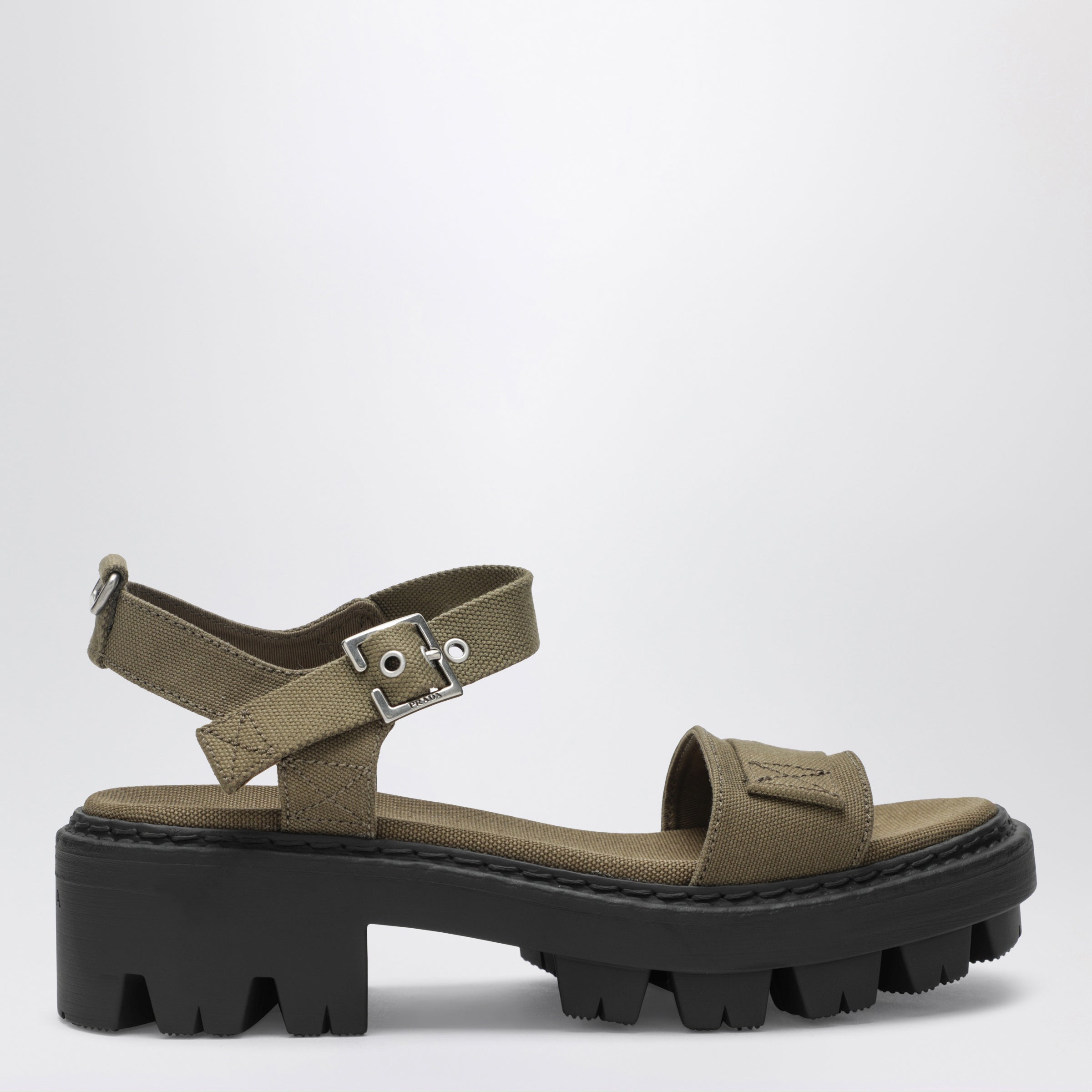 Prada Military green canvas sandals | TheDoubleF