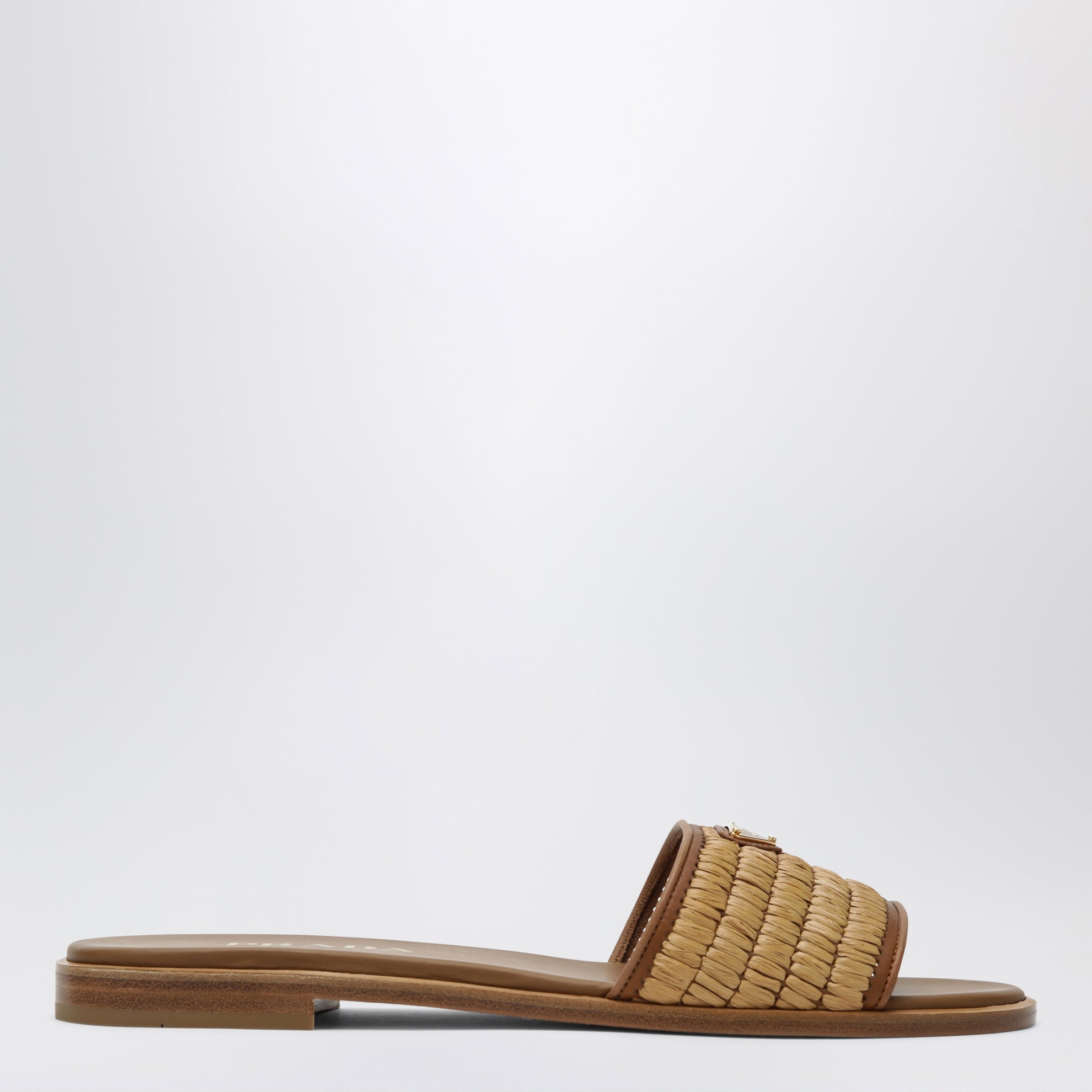 Slider-Sandalen aus Leder mit Crochet-Details
