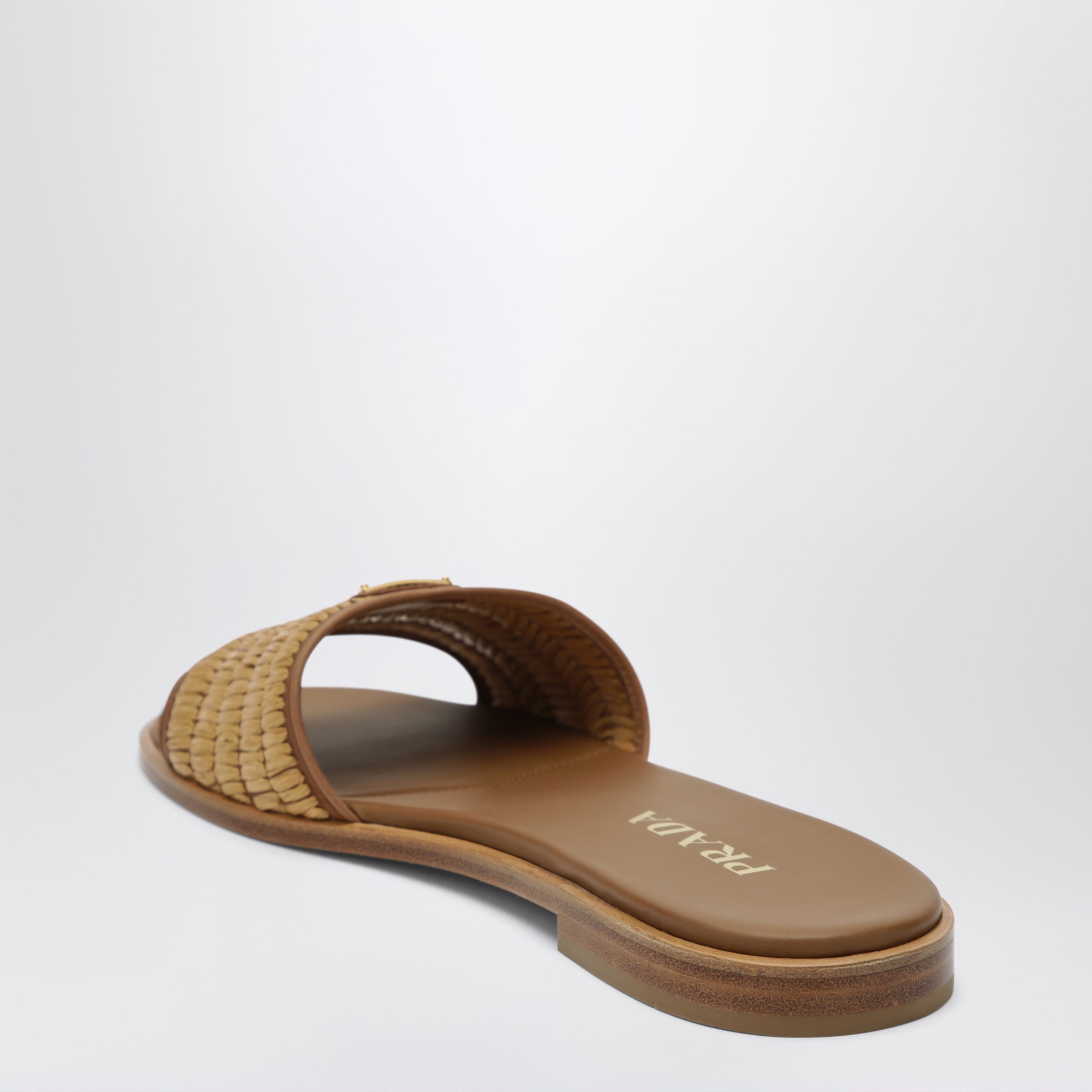 Slider-Sandalen aus Leder mit Crochet-Details