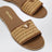 Slider-Sandalen aus Leder mit Crochet-Details
