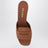 Sandali color cuoio in pelle