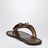 Tongs en daim et nappa avec pampilles