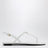 White patent leather thong sandals